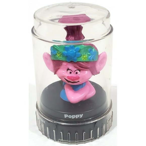 Good2Grow TROLLS "Poppy" Pink Podz Bottle Juice Toppers Figurines 3” - Picture 1 of 4